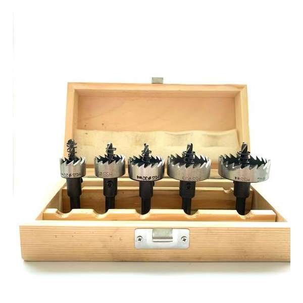 Gatenzaagset 5-delige – HSS-hole saws 20mm, 25mm, 30mm, 35mm en 40mm – 5 stuks gatenzaag set voor metalen