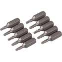 Silverline Bitset Cr-V Torx T10 / 25 mm. (10 Stuks)