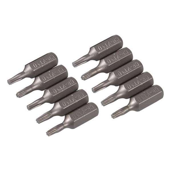 Silverline Bitset Cr-V Torx T10 / 25 mm. (10 Stuks)