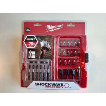 Schroefbits en doppenset Shockwave 28-delig Milwaukee