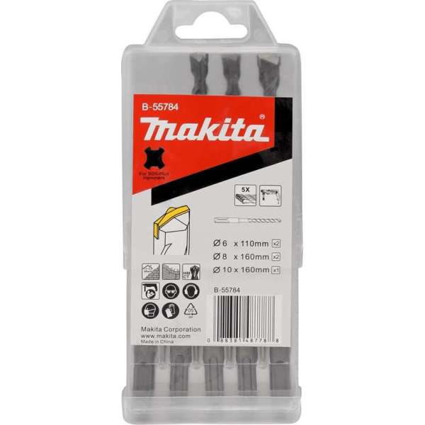 Makita B-55784 PBS: borenset 5-delig SDS-PLUS