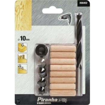 Piranha Deuvelset compleet 10mm X66402