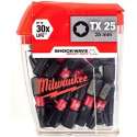 Milwaukee Shockwave schroefbit lang 25mm Torx TX25 (25st)