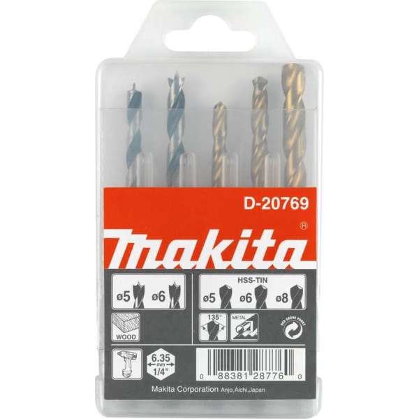 Makita D-20769 Borenset 1/4 Vorm E