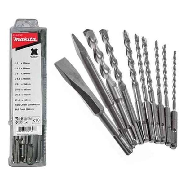 Makita D-41470 Hamerboorset 10-delig SDS-Plus set