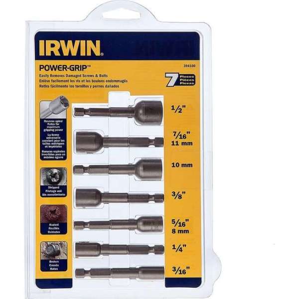 Irwin T394100 - Powergripset - 3/16'' - 12/2'' (7st)