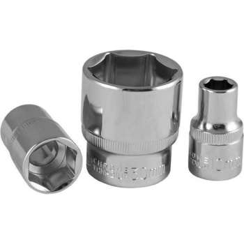 JBM Tools | 1/2" korte zeskantkop 12 mm - verchroomd