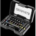 GRAPHITE Slag Bitset - IMPACT Bits - 23-Delig - Sterke Click Box - Slag Machines - Schroefbits - Boor Bits - Top Kwaliteit