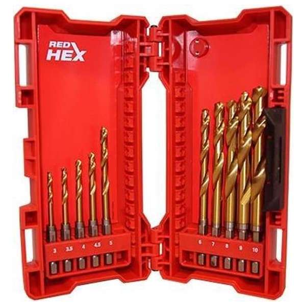 Milwaukee 10 Delige Shockwave HEX Metaalborenset in cassette