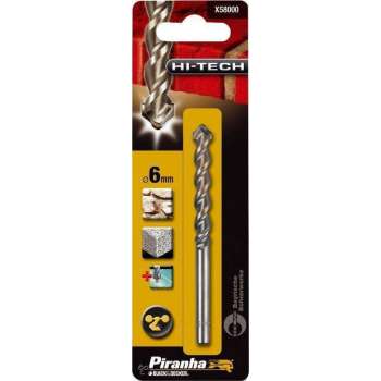 Piranha Hi-Tech bullet boor 6mm met ronde schacht X58000