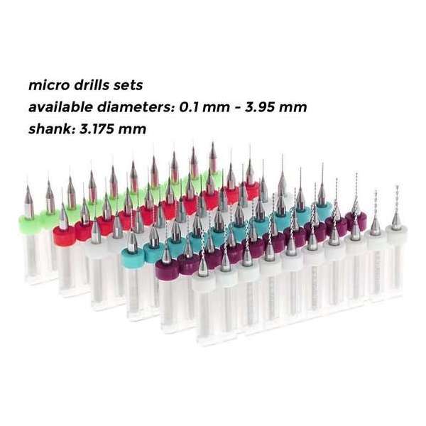 Set van 10 micro boortjes in een doosje (0.85 mm)