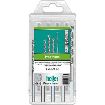 Heller Proxtreme 28264 2 Carbide Beton-Spiraalboren Set 5-Delig 4 Mm 5 Mm 6 Mm 8 Mm 10 Mm Driehoekschacht 1 Set