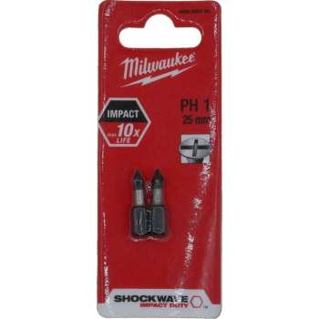 Milwaukee Shockwave impact duty schroefbit PH 1 - 25 mm - 4932352430