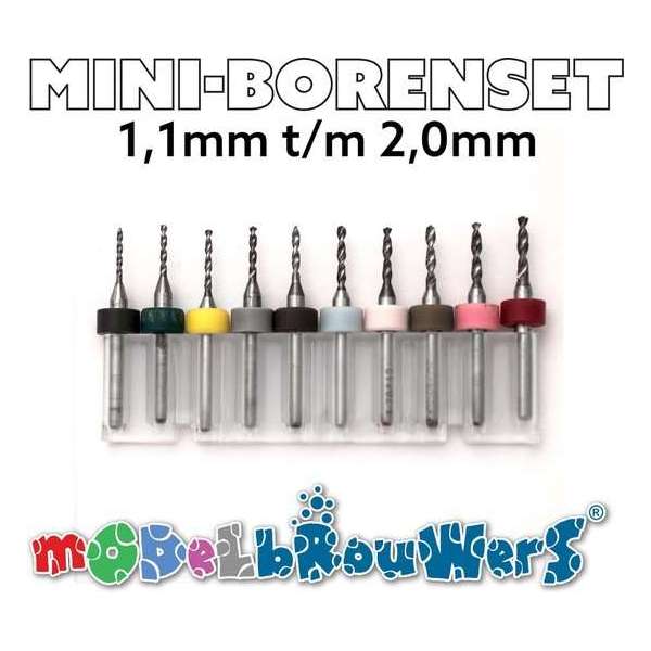 Kleine boortjes met dikke schacht 1,1mm t/m 2,0mm