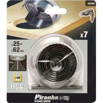 Piranha Gatenzaag 7x (25...62) aluminium, 20 diep 25 - 62mm X81000