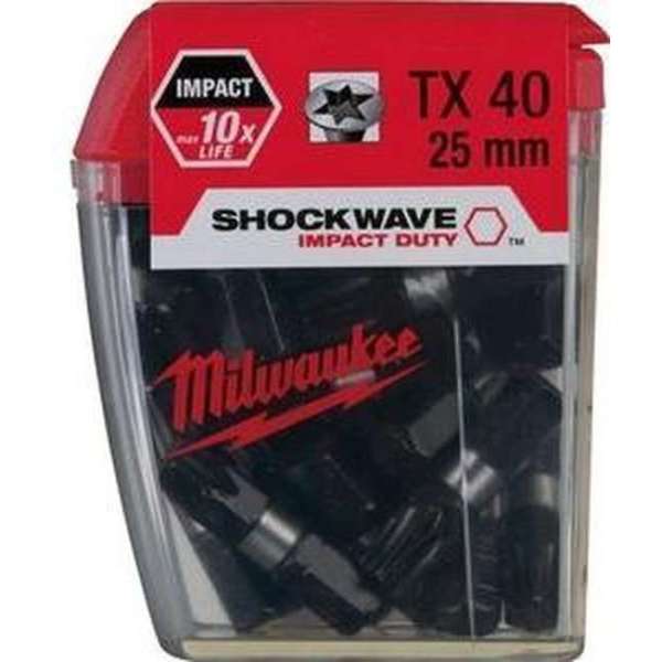 Milwaukee 4932430886 Shockwave impact duty schroefbit TX 30 - 25mm (25st)