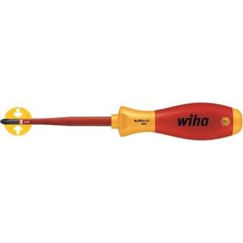 Wiha 3281 SoftFinish electric slimFix PlusMinus Schroevendraaier - Pozidriv/Sleuf - SL/PZ1 x 80mm