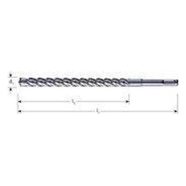 Steenboor, Betonboor, Hamerboor  met  SDS-plus aansluiting 4-snijder  18 mm x 450/400 mm-werklengte premium