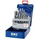 Bohrcraft handtappenset M3-M12 HSS-G met voorboordiameters - tappenset