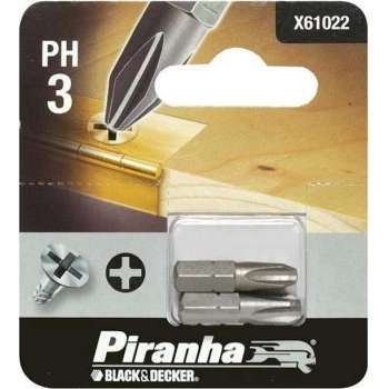 Piranha schroefbit ph3 X61022 (2 stuks) 25mm