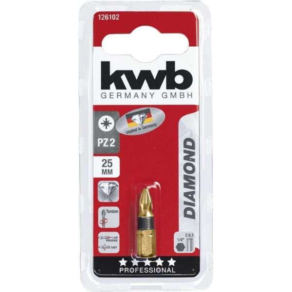 KWB - PZ2 - kruisbit - 25mm lang - Diamond hardheid