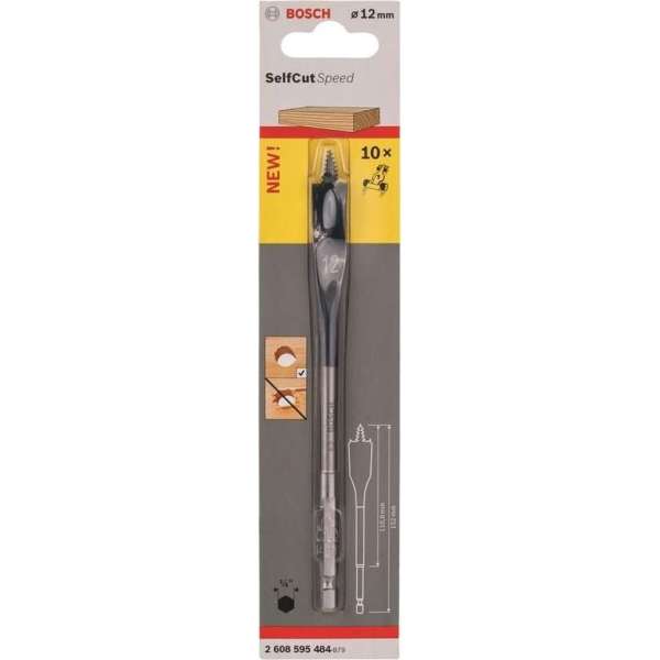 Bosch - Speedborenset Self Cut Speed, zeskant 12 x 152 mm