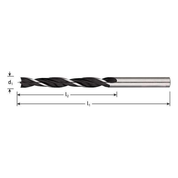 Machinale houtboor 4,0x43/75 mm - 2350400