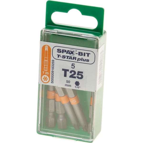 Spax bit t-star 50mm torx25(5st)