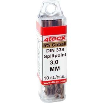 4Tecx Metaalboor 1mm Hss Cobalt Per stuk