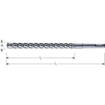 Steenboor, Betonboor, SDS-plus hamerboor 4-snijder  16 mm x 450/400 mm-werklengte premium