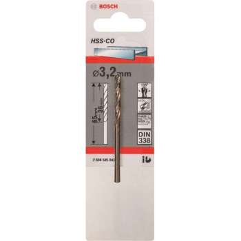 Bosch - Metaalboren HSS-Co, Standard 3,2 x 36 x 65 mm