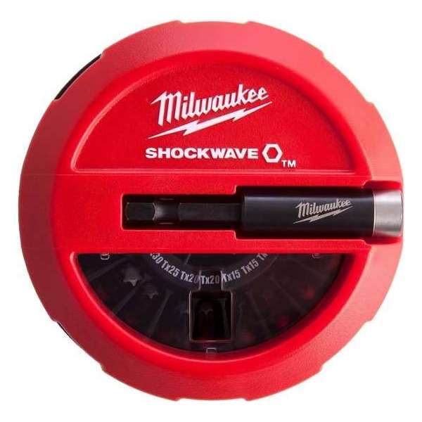 Milwaukee 4932430904 Shockwave Puck set 15 delige impact duty bitset in cassette