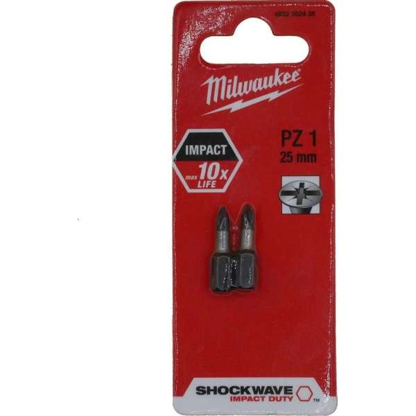 Milwaukee Shockwave impact duty schroefbit PZ 1 - 25mm - 4932352435