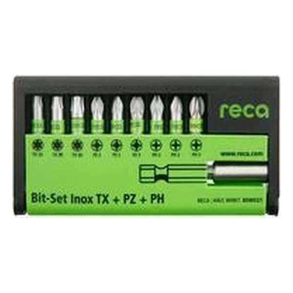 Reca Bittenset Inox1/4 - 10-dlg - TX+PZ+PH