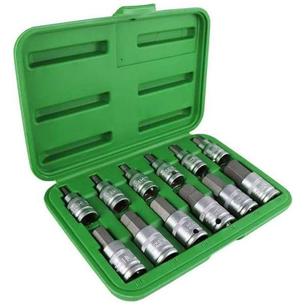 JBM Tools | SET VAN ZESKANTEN BITS MET EEN UITS-PARING 1/2", 12-DELIG