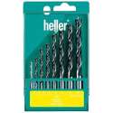 Heller 205241 Hout-spiraalboorset 8-delig 3 mm, 4 mm, 5 mm, 6 mm, 7 mm, 8 mm, 9 mm, 10 mm Cilinderschacht 1 set(s)