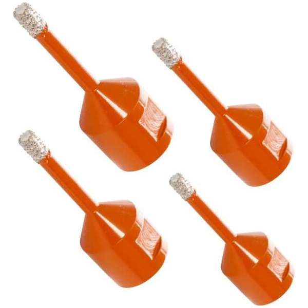 Tegelboren set M14 – Wax Ø 6, 8, 10, 12mm - Droog - Haakse slijper - 4 stuks