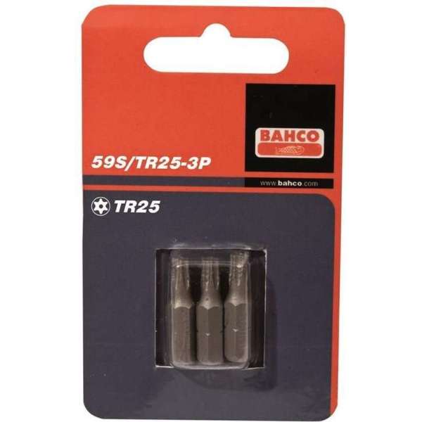 BAHCO 3 schroefbitjes Torq TR-10, 59S/TR10-3P