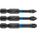 GRAPHITE Bit IMPACT PZ 1 2 3 x 50 mm, S2 Staal Full Fit Kop, 3 stuks