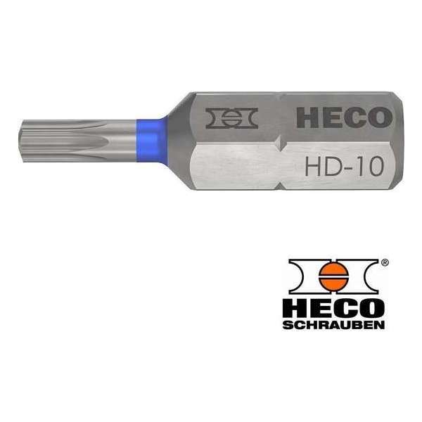 HECO-Drive schroefbit TORX TX-10 Blauw 10 stuks lengte 25 mm