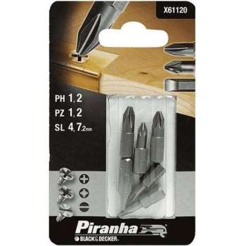 Piranha schroefbitset X61120-QZ PZ/PH/SL (6 stuks) 25mm