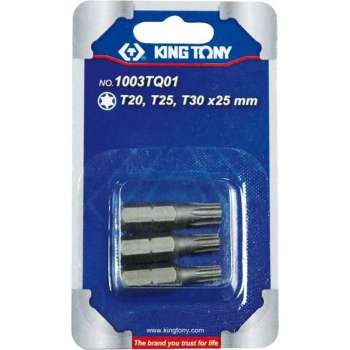 King Tony-SchroefbittenTORX® 1/4" T20, T25, T30 x25mm