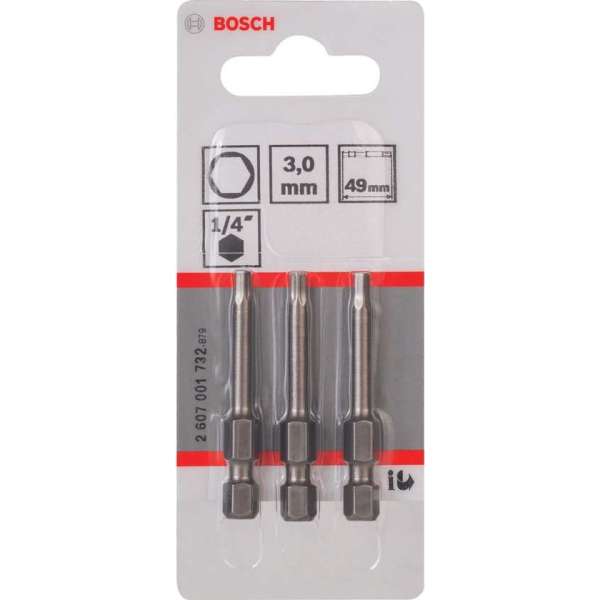 Bosch - BIT 1/4XH-TORS/IS 3.0 /3 49MM - 3 stuks