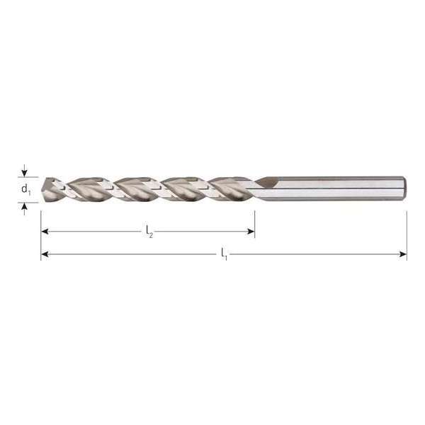 Houtspiraalboor HSS DIN338 TLS ø4,5  47/80 mm