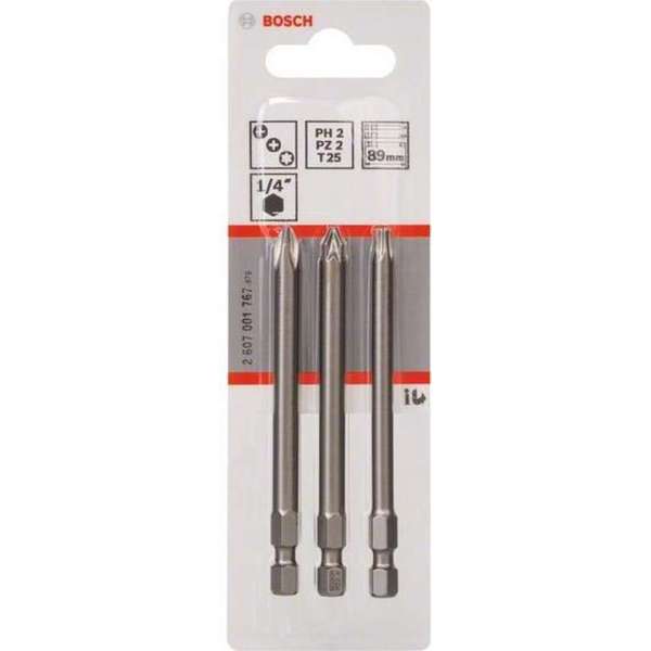 Bosch - BITSETXH-TORS/PH2.PZ2.T25/89MM - 3 stuks