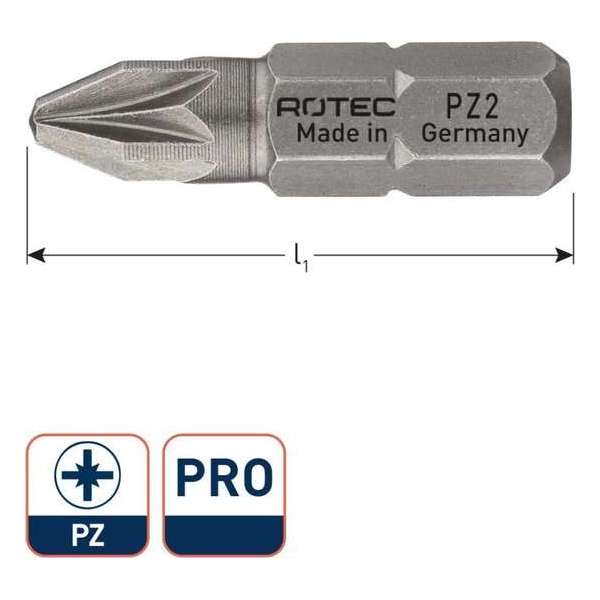 P-Line bits 1/4 inch pozi 1x25 10 stuks