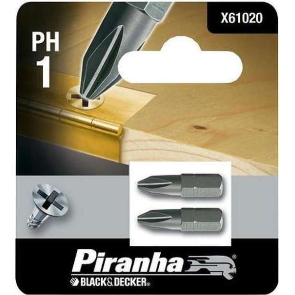 Piranha schroefbit ph1 X61020 (2 stuks) 25mm