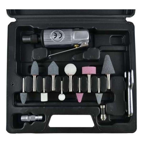 JBM Tools | Pneumatische polijstmachine set. 16-delig