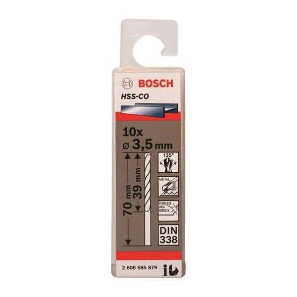 Bosch - Metaalboren HSS-Co, Standard 3,5 x 39 x 70 mm