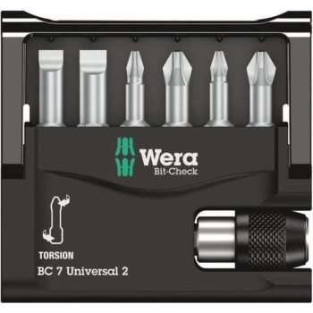 Wera Bit-Check PLAT/PH/PZ 8000-6/TZ 6-delig + snelspanbithouder